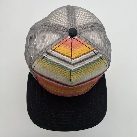 PRANA Hat Men’s One Size Multicolor Striped Flat Brim Vista Trucker - Picture 7 of 9